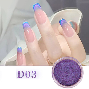 ผงทำเล็บ 60 ชิ้น ขายส่ง ผงโครมสำหรับตกแต่งเล็บ 10 สี ผงสองสี 9D เอฟเฟกต์ตาแมว เอฟเฟกต์กระจก - Product Image 5