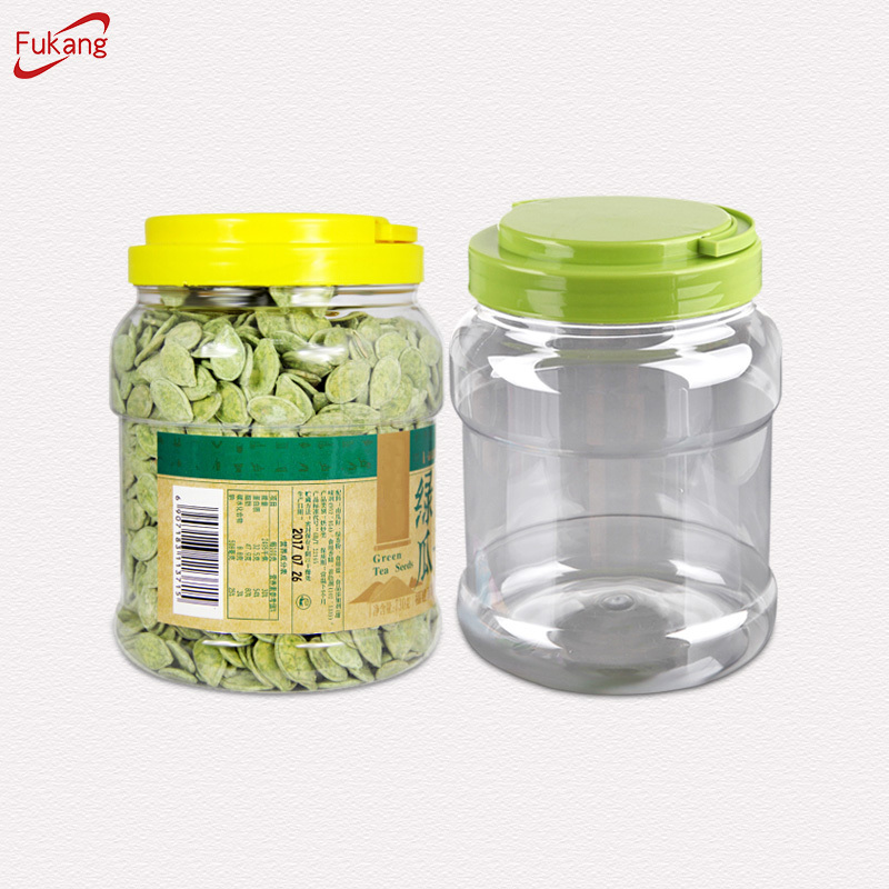 2500 ml carré vide pots à bonbons en plastique miel conteneur de stockage