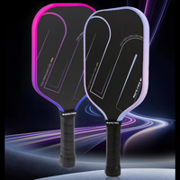 Raquette de pickleball en fibre de carbone brute avec logo personnalisé, noyau T700 de 16 mm, vente en gros pour les marques, fabricant de raquettes de pickleball en fibre de carbone