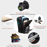 Sac à dos de voyage et d'affaires de haute qualité, résistant à l'usure, avec port USB, pour homme, pour ordinateur portable 17 pouces, vente directe d'usine POSO