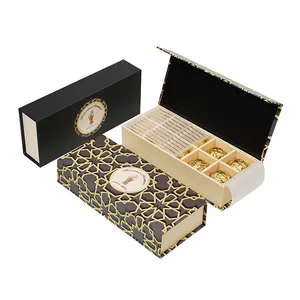 Benutzer definierte Marke Logo Premium Luxus Pappe Papier Verpackung 8 Stück Praline Candy Geschenk Magnet Box mit Teiler