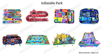 Parc de glissière d'eau de qualité commerciale personnalisable-parc aquatique gonflable extérieur de grande glissière gonflable