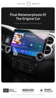 Moniteur de voiture 13,1 pouces Android 13 pour lecteur multimédia universel, autoradio stéréo, Carplay, GPS, aide au recul, amplificateur