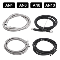 Kit de conduites de carburant PTFE 3/8" 6AN AN6 E85 en nylon tressé en acier inoxydable avec raccords