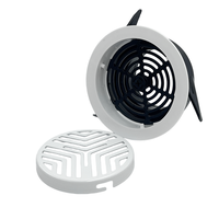 Grille d'aération réglable à bord étroit, grille d'alimentation d'air frais ronde ultra-mince pour plafond, grille d'évacuation de conduit