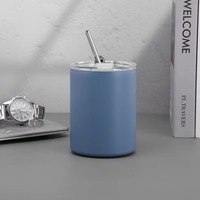 Mug à café Americano portable en acier inoxydable à double paroi isolé sous vide 300 ml, écologique, avec poignée, pour voyage en extérieur, sans BPA