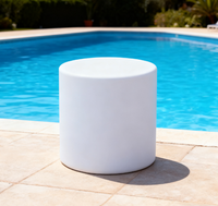 Chaise de piscine et table d'appoint en plastique pour mobilier de patio, jardin, plage, villa, terrasse de piscine et chaises longues de piscine, pour le loisir