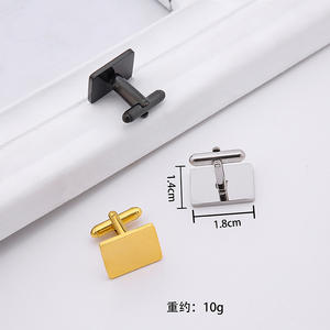 Boutons de manchette simples de 18 mm, gravés sur mesure, personnalisés, boutons de manchette carrés en acier inoxydable poli, cadeau pour mari, homme - Product Image 6