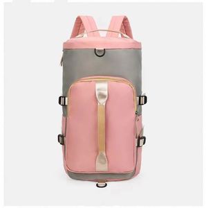 Free Sample <b>Travel</b> <b>bag</b>, large capacity, multifunctional portable shoe compartment, round bucket, single shoulder <b>backpack</b> - Product Image 4