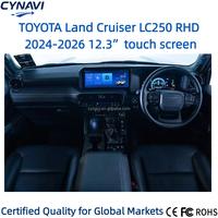 Écran radio 2DIN de 12,1 pouces pour TOYOTA Land Cruiser LC250 20246-2026, Android Auto sans fil, CarPlay, écran tactile, BT5.0