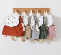 Sac à dos personnalisé pour tout-petit, léger, coloré, sac d'école personnalisé pour étudiant, imprimé floral, en velours côtelé