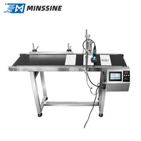 Machine de codage à jet d'encre en ligne 12.7mm Codeur automatique par lots Imprimante à jet d'encre Date d'expiration Bouteille Boîte en carton TIJ