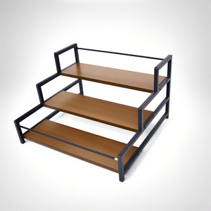 3 Tier khung kim loại Kệ gỗ đa mục đích lưu trữ giá cho nhà bếp phòng khách văn phòng rượu hiển thị - Product Image 5