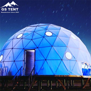 Tentes de salon commercial Camping Geo Dome Home Big Geodesic Dome Tentes Glamping Garden Glass Pvc Igloo Dome House à <span class=keywords><strong>vendre</strong></span> - Product Image 2