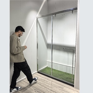 <span class=keywords><strong>Puerta</strong></span> de <span class=keywords><strong>Ducha</strong></span> de Vidrio Templado de 8/10 mm, Marco de Acero Inoxidable 304, <span class=keywords><strong>Mampara</strong></span> de <span class=keywords><strong>Ducha</strong></span> Corredera con Cierre Suave, Diseño Moderno para Baño de Hotel/Villa - Product Image 2