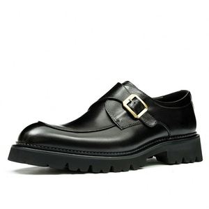 New Hot Selling Cowhide Waterproof Lightweight <b>Height</b> <b>Increasing</b> British Style Business Formal Black Casual High-end Men's - Product Image 2