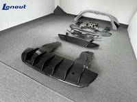 Kit de Carrocería con Parachoques Trasero de Fibra de Carbono Estilo 765LT, Difusor Trasero de Fibra de Carbono y Escape para McLaren 720S