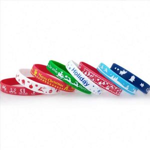 Bracelet en silicone sportif personnalisé pour Noël, bracelets en caoutchouc personnalisés avec logos et informations - Product Image 4
