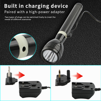 Lampe torche tactique LED puissante TOACH en aluminium, longue portée, style XPE 2SC, batterie rechargeable, charge DC