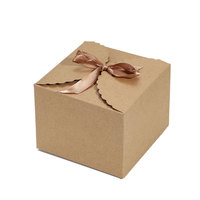 Großhandel einfarbige Bogen Geschenk box mit Band Hochzeits feier begünstigt Schokolade Geschenke Candy Box