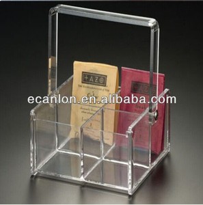 Organizzatore per Trucchi in Acrilico Trasparente con Manico, 5 Scomparti, <span class=keywords><strong>Plexiglass</strong></span> su Misura, Moderno Contenitore da Bagno per Cosmetici - Product Image 3