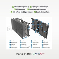 Écran LED transparent HD RAYBO P15.6 pour extérieur, grille à haute transparence 80%, IP65, pour les décors de festivals de musique