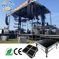 Scène Portable d'Extérieur en Aluminium 4x8 pour Événements, Podium Facile à Installer, Plateforme pour Concerts, Églises et Mariages