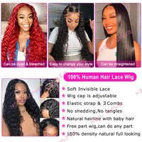 Perruque Lace Front Transparente Full HD en Monofilament, Cheveux Indiens Vierges Couleur Naturelle Longue Longueur Sans Colle Marque NewWave