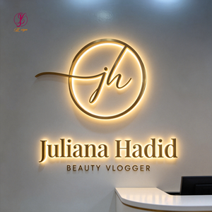 Insegna Personalizzata per Interni Aziendali con Logo 3D Retroilluminato, Lettere in Acrilico Illuminate a LED per Saloni di Bellezza, Segnaletica <span class=keywords><strong>da</strong></span> <span class=keywords><strong>Parete</strong></span> per Interni - Product Image 2