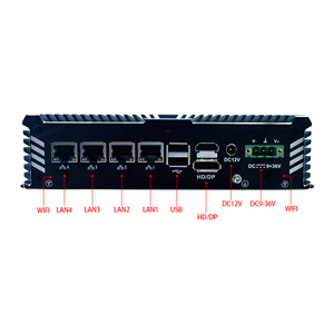 Mini không quạt công nghiệp tường lửa 12V mềm Router nhúng với DDR4 RAM HDD N100 CPU máy tính mini - Product Image 4