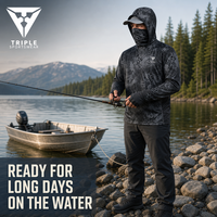 Hoodie de pêche ventilé en maille anti-UV pour activités de plein air quotidiennes, avec masque facial intégré et trous pour les pouces, idéal pour la randonnée en montagne