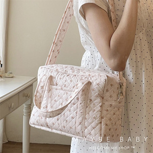 <span class=keywords><strong>Sac</strong></span> de voyage en coton matelassé personnalisé, imprimé floral sans couture, <span class=keywords><strong>sac</strong></span> <span class=keywords><strong>à</strong></span> <span class=keywords><strong>langer</strong></span> pour maman, léger et volumineux, <span class=keywords><strong>sac</strong></span> de voyage pour voyage - Product Image 3