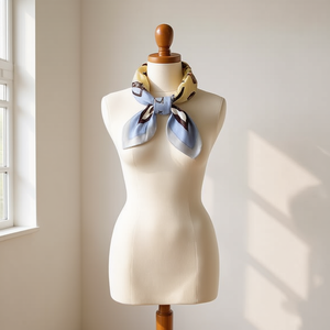 Sciarpa quadrata in seta Moy & Son 70x70 cm, accessorio moda multifunzionale per donna - Product Image 2