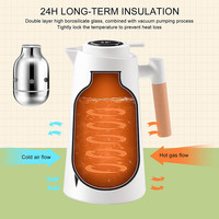 Termo de Café de Doble Pared con Aislamiento al Vacío de 1L, Pantalla LED de Temperatura, Aislamiento Térmico de 24 Horas, Ecológico, Libre de BPA, Apto para Alimentos