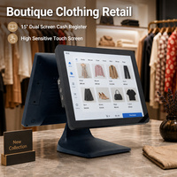 Sistema POS Táctil de 15 Pulgadas, Fabricado en China, Compatible con Intel I3 I5 I7 Windows 10, Terminal de Caja Registradora para Minoristas, Máquina POS Fuera de Línea