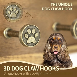 Porte-clés en bois pour entrée, support de rangement pour laisse d'animal en forme d'os, support pour collier de chien, sur mesure. - Product Image 2