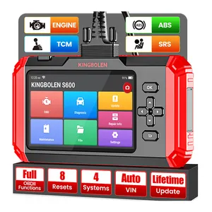 KINGBOLEN S600 Car Scanner Automotive Diagnostic Code Reader OBD2 Scan Tool with 8 Resets Lifetime Free Update
