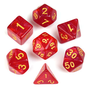 Con xúc xắc cẩm thạch đa diện Acrylic DND RPG Acrylic DND <span class=keywords><strong>DICE</strong></span> thiết lập cho con xúc xắc Board thẻ trò chơi - Product Image 2