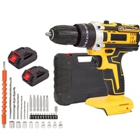 Perceuse-visseuse électrique multifonctionnelle transfrontalière 21V à batterie lithium rechargeable avec jeu de forets et tournevis