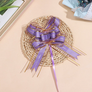 大型圣诞树装饰红色拉丝带蝴蝶结装饰婚礼 - Product Image 5