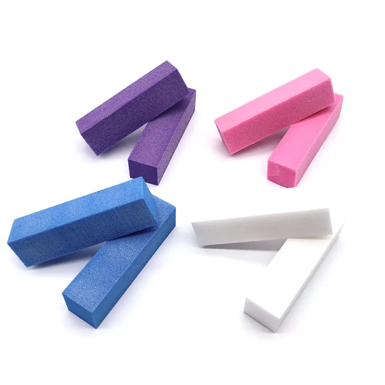 Оптовая продажа 4 односторонний одноразовые губчатый мини-профессиональная пилка для ногтей и буферный блок красочные буфер ногати