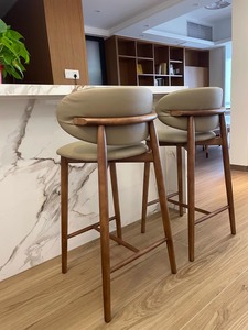 Luxury bar Stools Home Kitchen Island Counter Chairs Restaurant Wooden Chairs Cheap High Stools Custom Wholesale