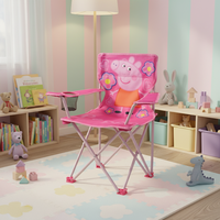 Chaise de camping pliable portable pour enfants en tissu Oxford écologique moderne avec tube en acier, logo personnalisé, légère, durable et confortable