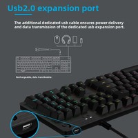 Nouveau clavier de jeu mécanique filaire USB G512 pleine taille 104 touches avec rétroéclairage RGB et macros programmables pour ordinateur de bureau