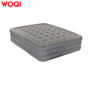 ที่นอนลม Woqi ขนาด 190x140x25 ซม. แบบเตียงคู่ กันน้ำ ผลิตจาก PVC พร้อมปั๊มลมและกระเป๋าเก็บของ สีเทา ดีไซน์เรียบง่าย - Product Image 3