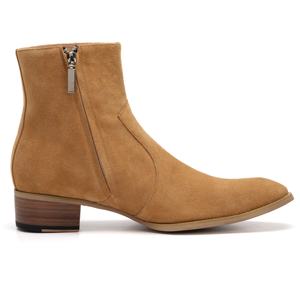 Nouveauté Bottines <span class=keywords><strong>Chelsea</strong></span> de luxe pour hommes en cuir <span class=keywords><strong>nubuck</strong></span> fait main, hauteur de la cheville, fermeture éclair, design tendance automne hiver été - Product Image 6