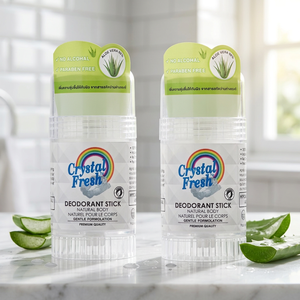 CRYSTAL FRESH Barra desodorante natural para hombre con aloe vera 120 g (TUN-PA120) - Product Image 1