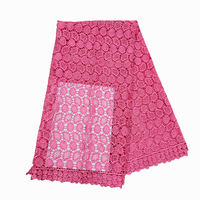 Tissu de dentelle guipure de luxe avec cordon et strass, en fil de polyester vert olive, broderie pour robes féminines