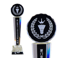 Trophée de sport en cristal gravé de haute qualité HDW, trophée personnalisé MVP en cristal pour la compétition