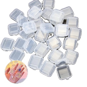 Wholesale Plastic Box Storage Novelty Clear Transparent Containers Organizer Jewelry Ring Holder For Earphone Case